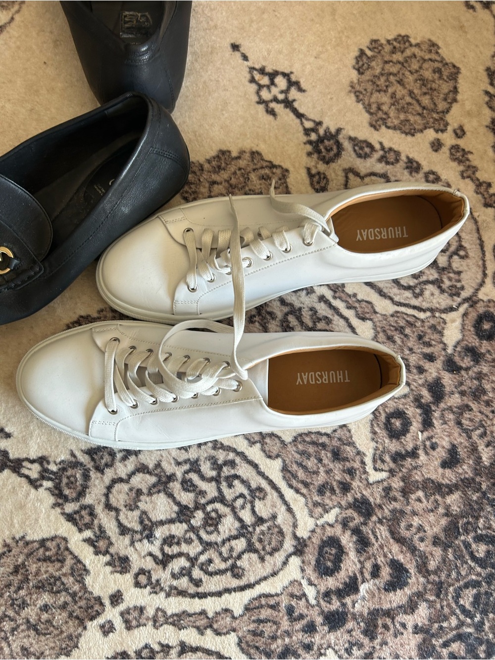 Thursday Boot Company White Leather Low-Top Sneakers for Men